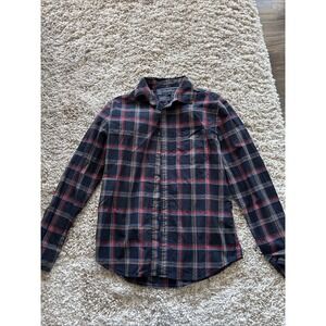 Mens Banana Republic Button‎ Up Long Sleeve Plaid Shirt Size M